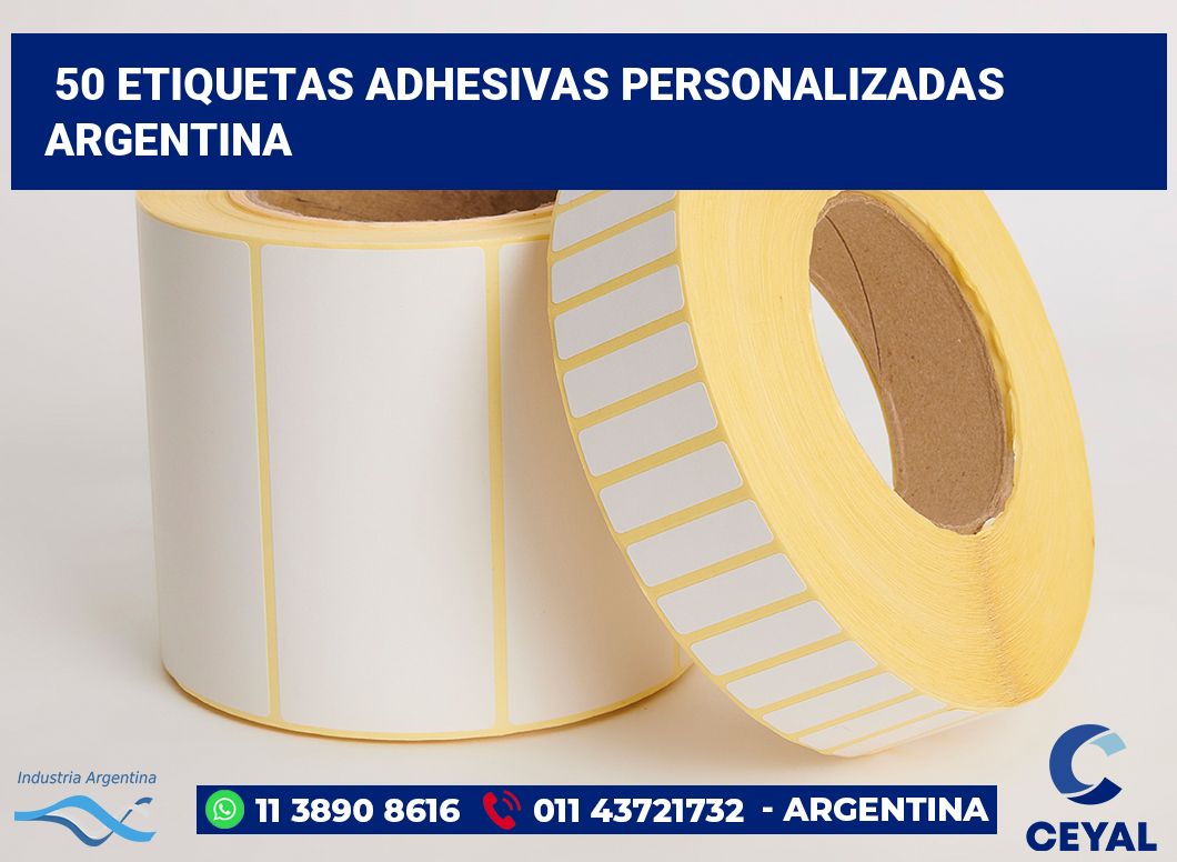 50 Etiquetas adhesivas personalizadas argentina