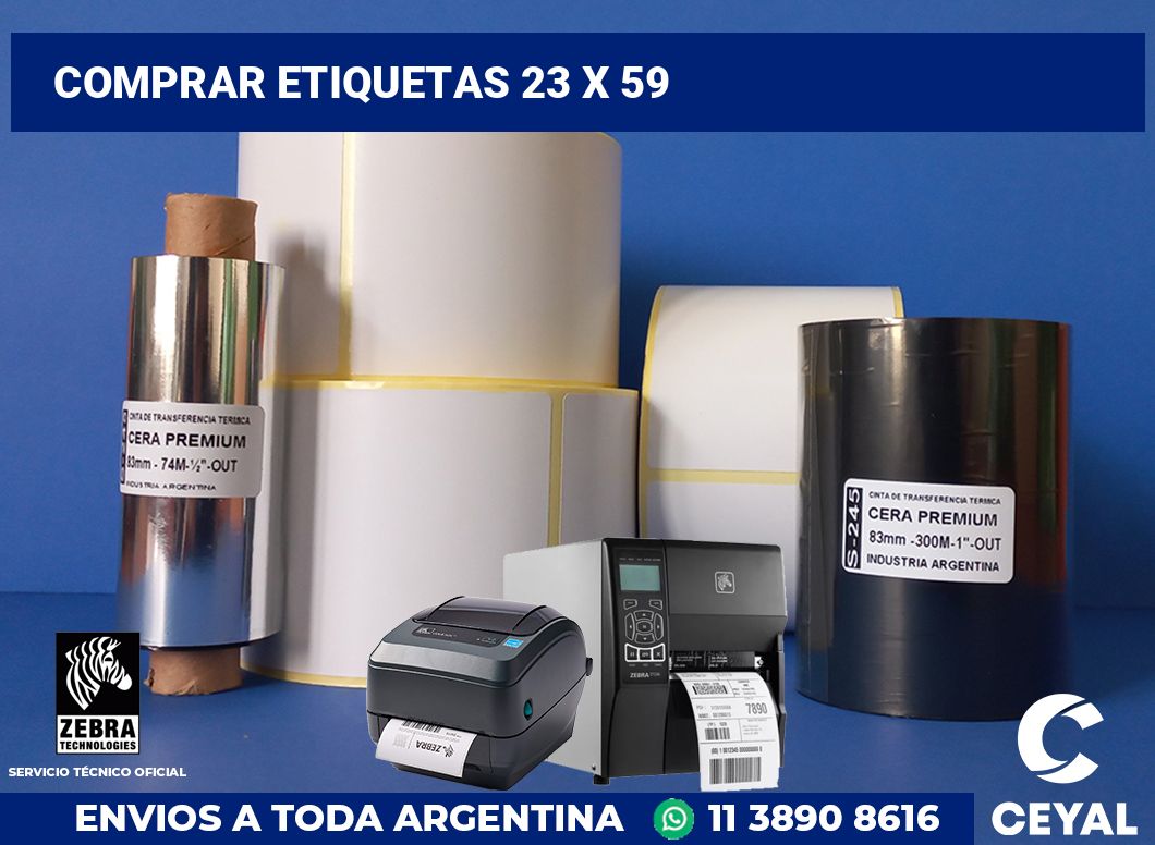 Comprar etiquetas 23 x 59