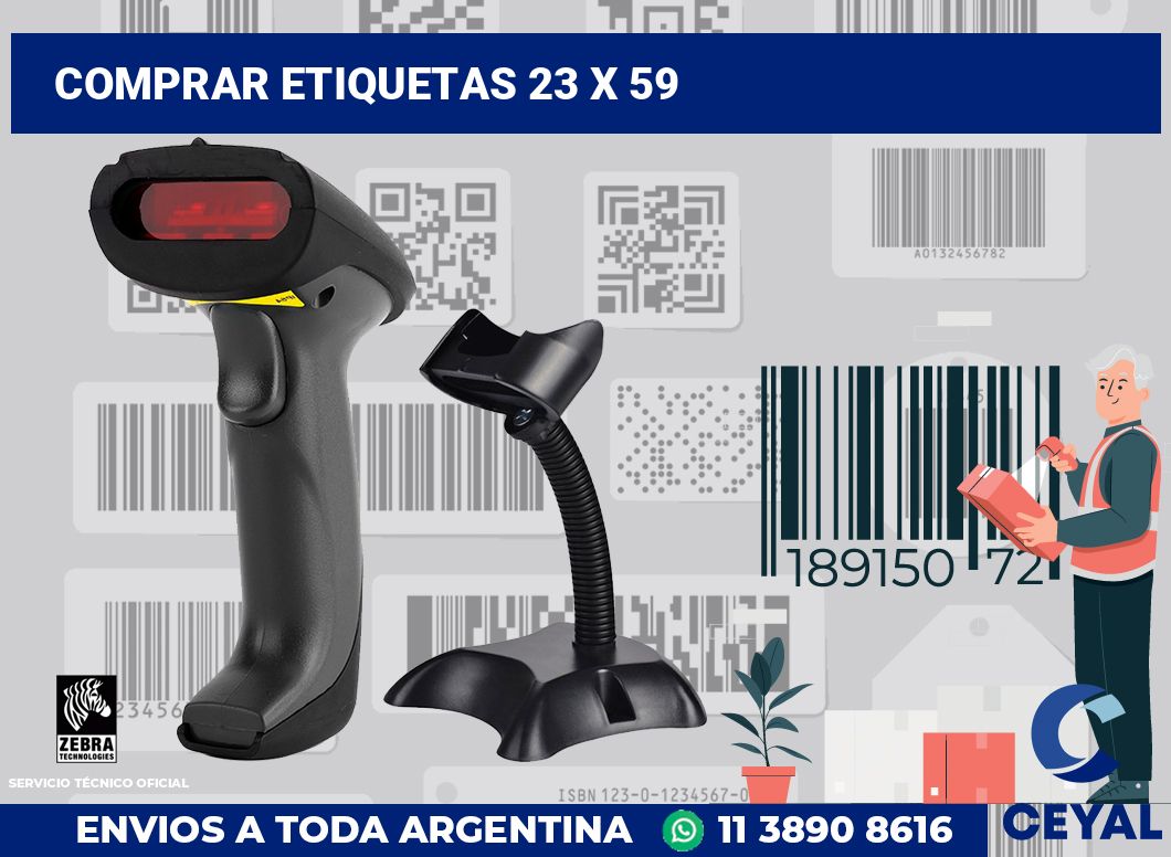 Comprar etiquetas 23 x 59