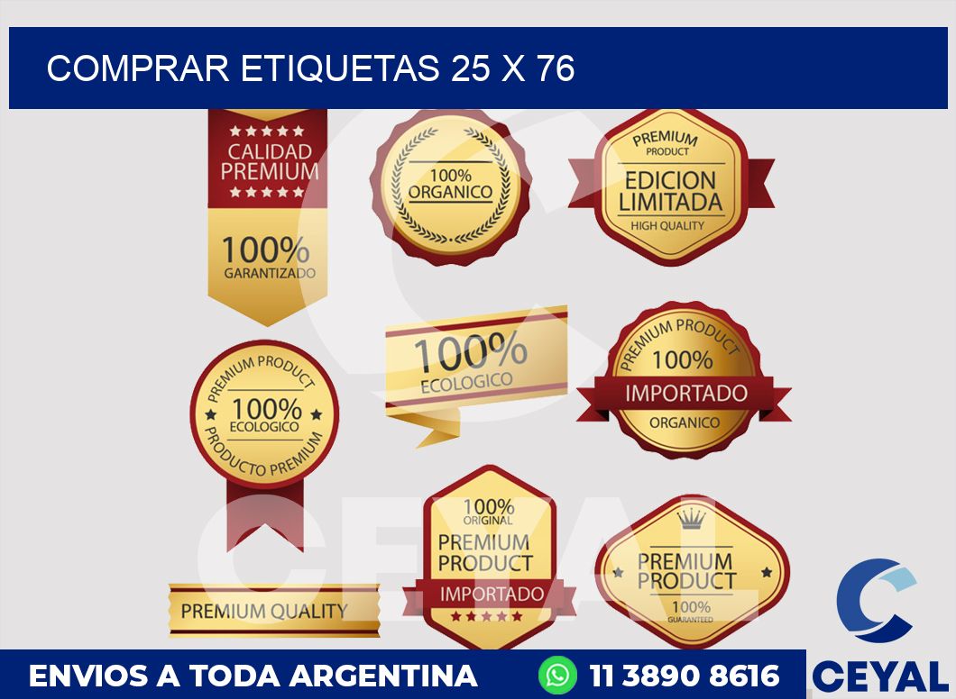 Comprar etiquetas 25 x 76