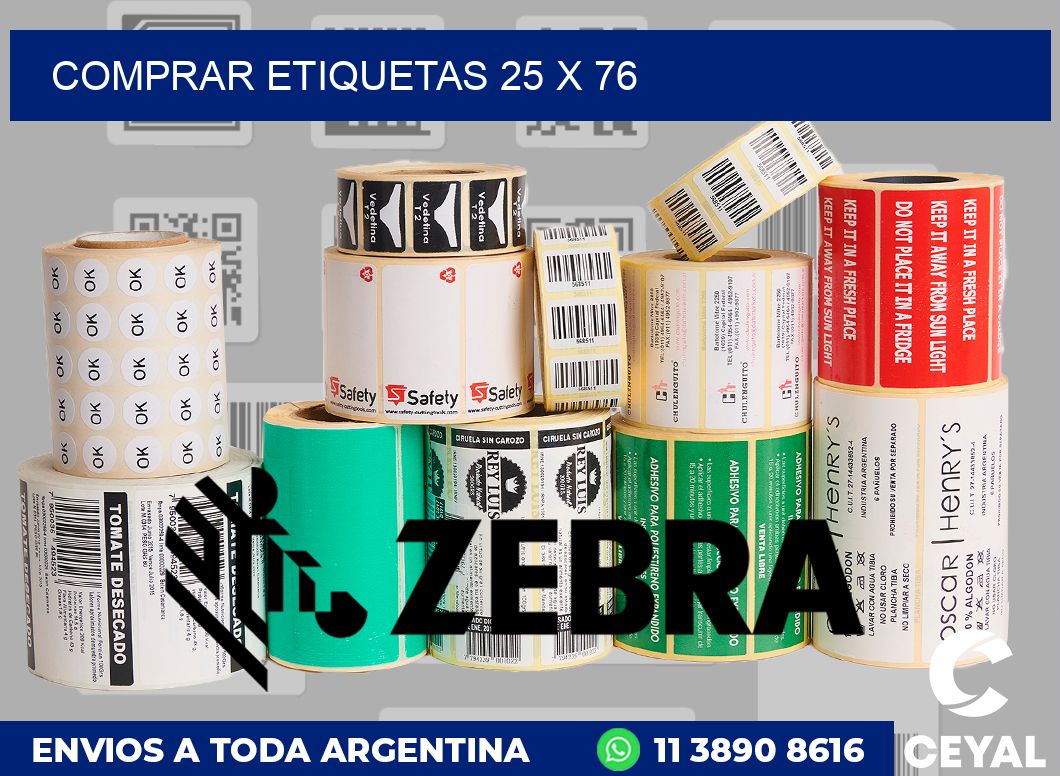 Comprar etiquetas 25 x 76