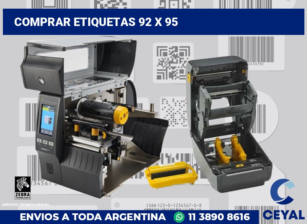 Comprar etiquetas 92 x 95