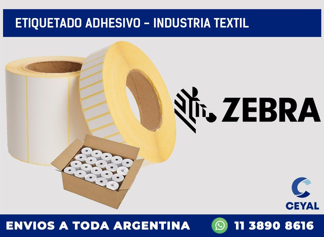 Etiquetado adhesivo - Industria textil