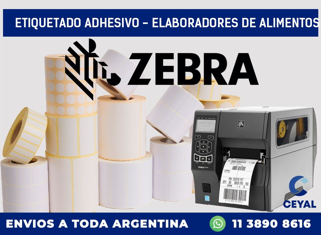 Etiquetado adhesivo - elaboradores de alimentos