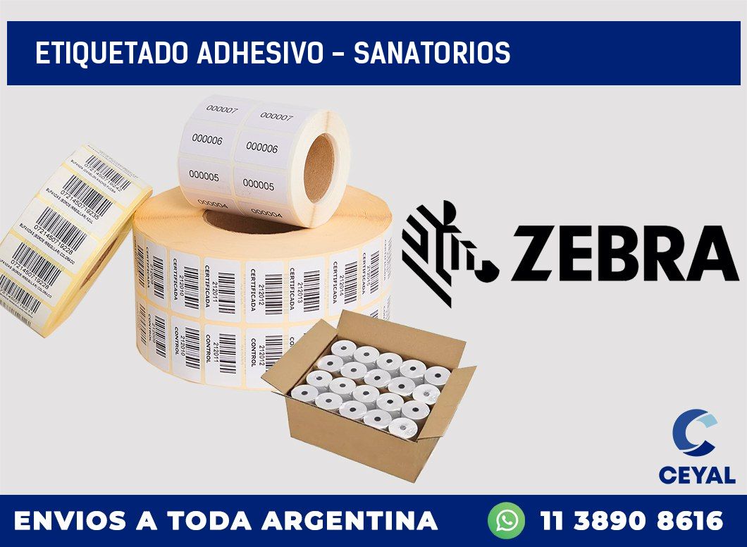 Etiquetado adhesivo - sanatorios