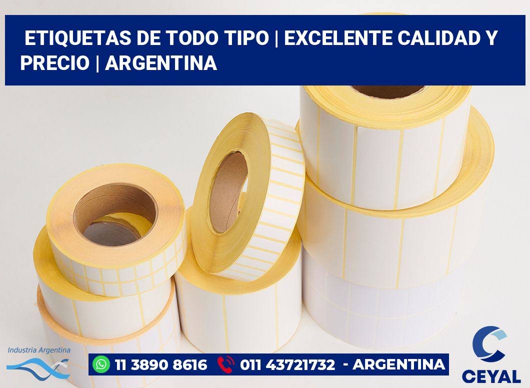 Etiquetas de todo tipo | Excelente calidad y precio | Argentina