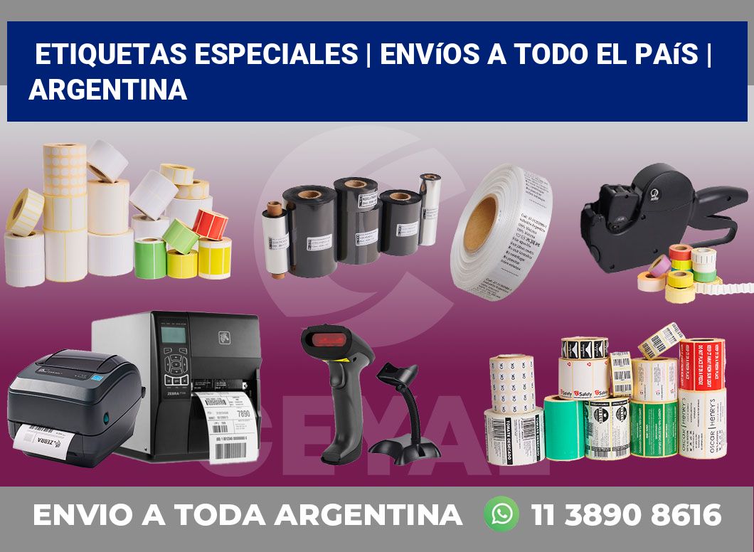 Etiquetas especiales | Envíos a todo el país | Argentina