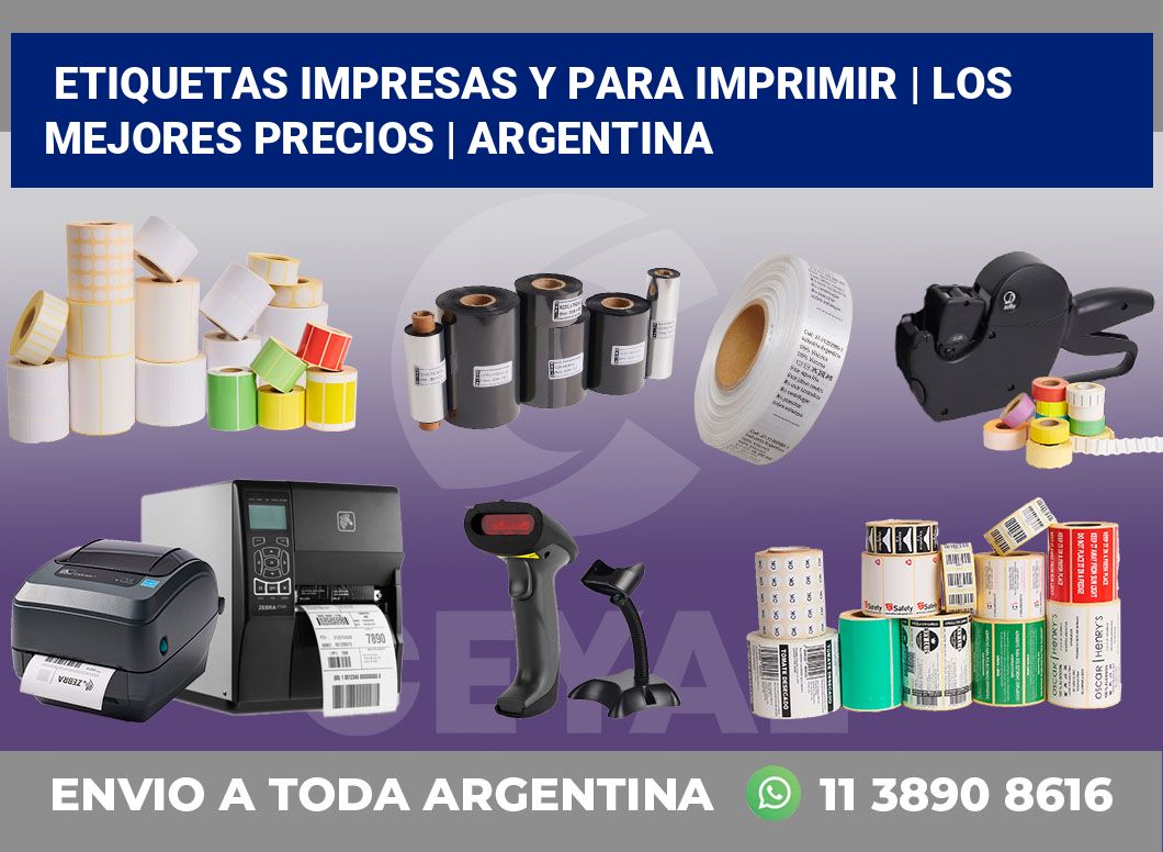 Etiquetas impresas y para imprimir | Los mejores precios | Argentina