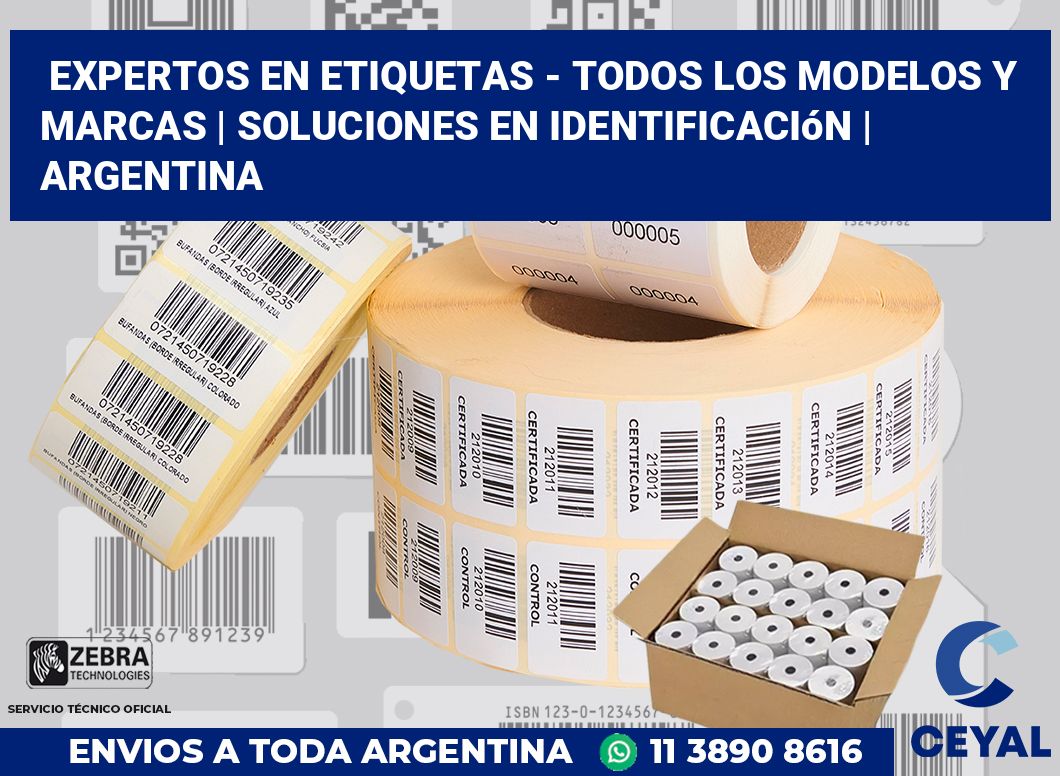 Expertos en etiquetas - Todos los modelos y marcas | Soluciones en identificación | Argentina