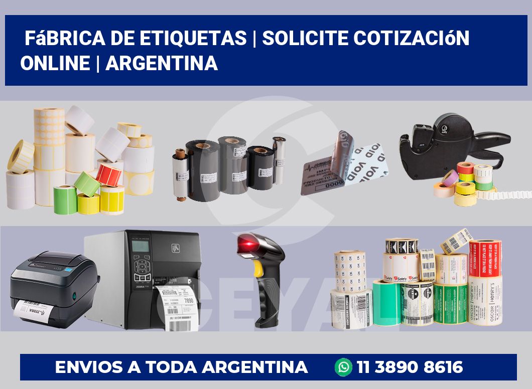 Fábrica de etiquetas | Solicite cotización online | Argentina