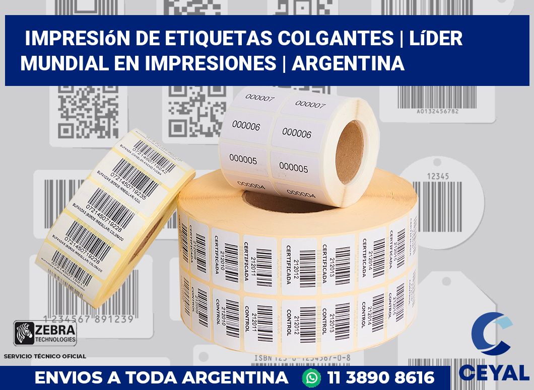 Impresión de etiquetas colgantes | Líder mundial en impresiones | Argentina