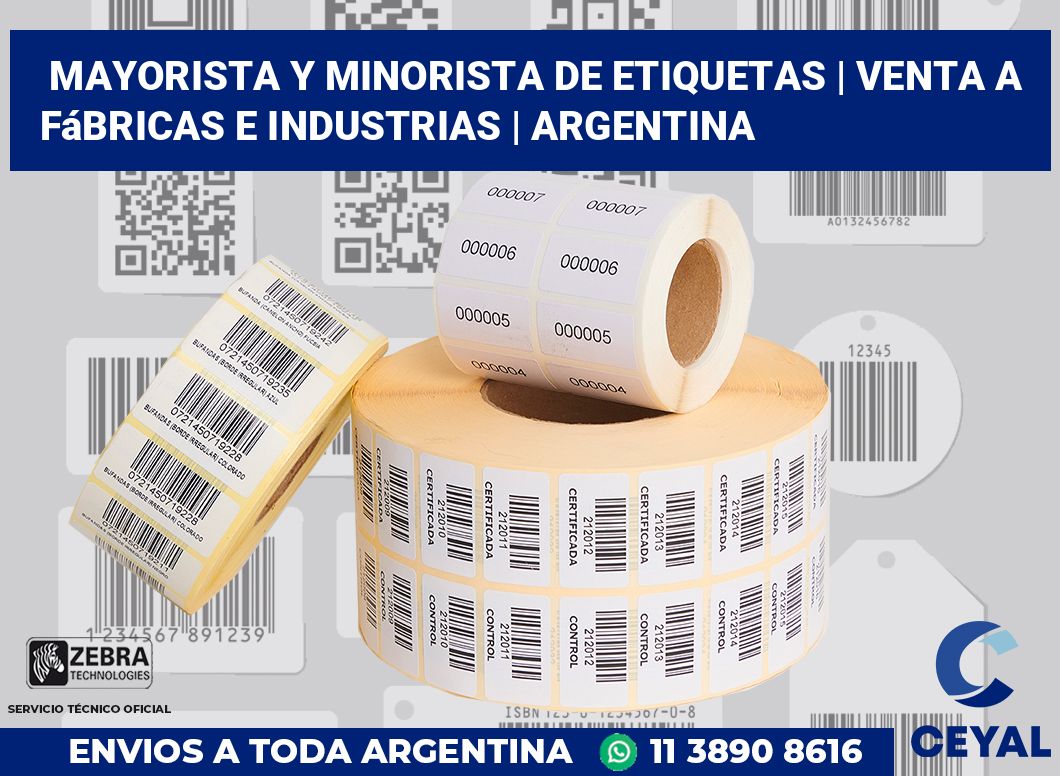 Mayorista y minorista de etiquetas | Venta a fábricas e industrias | Argentina