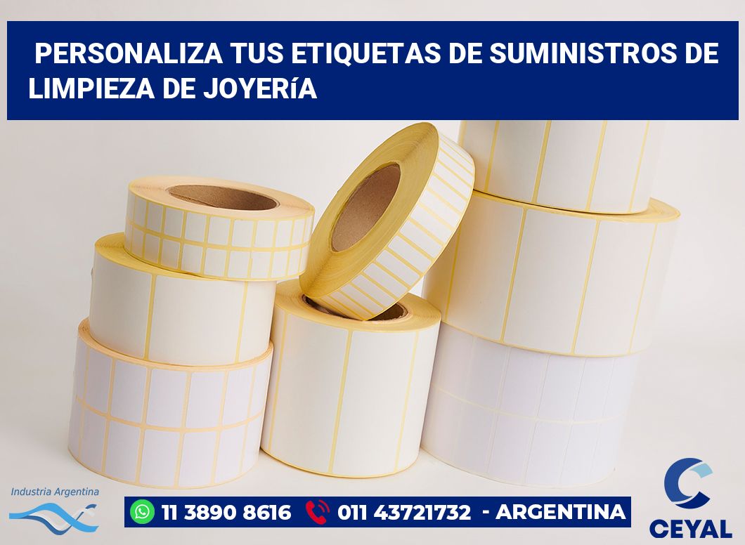 Personaliza tus Etiquetas de Suministros de Limpieza de Joyería