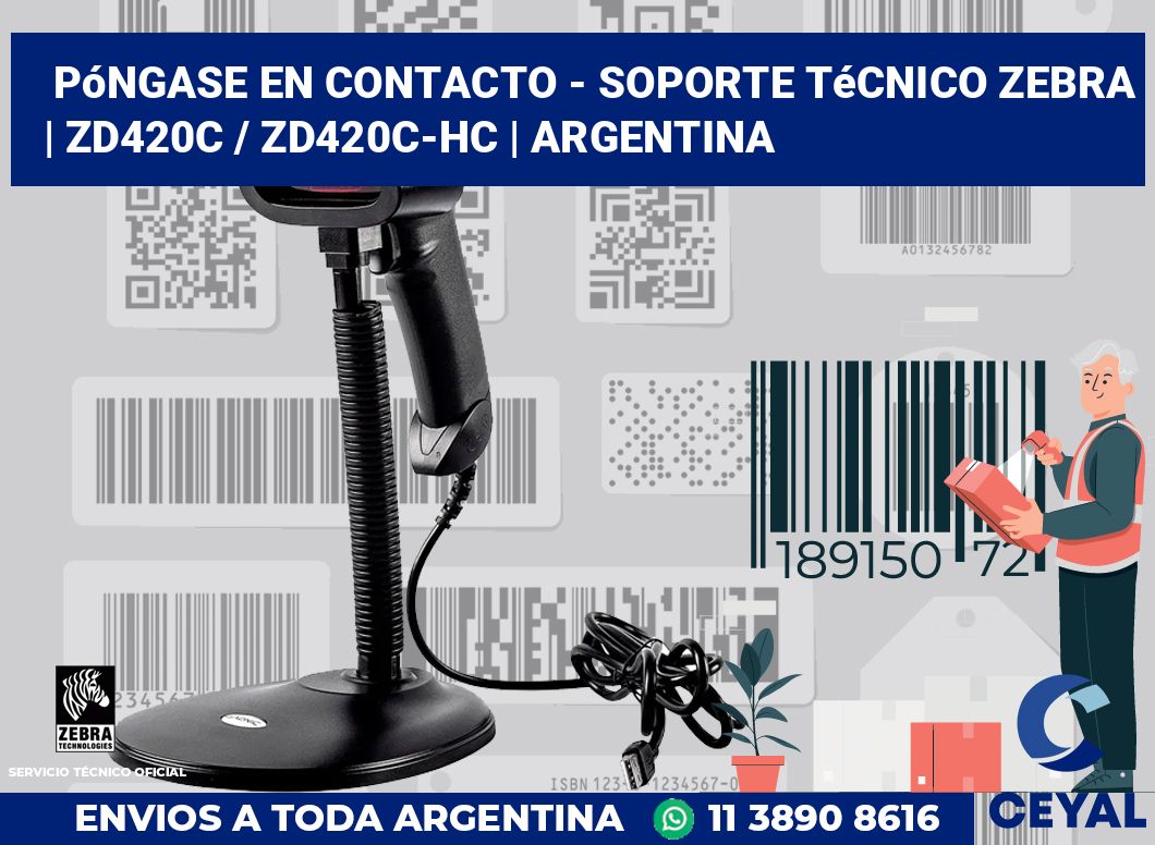Póngase en contacto - soporte técnico Zebra | ZD420c / ZD420c‑HC | Argentina