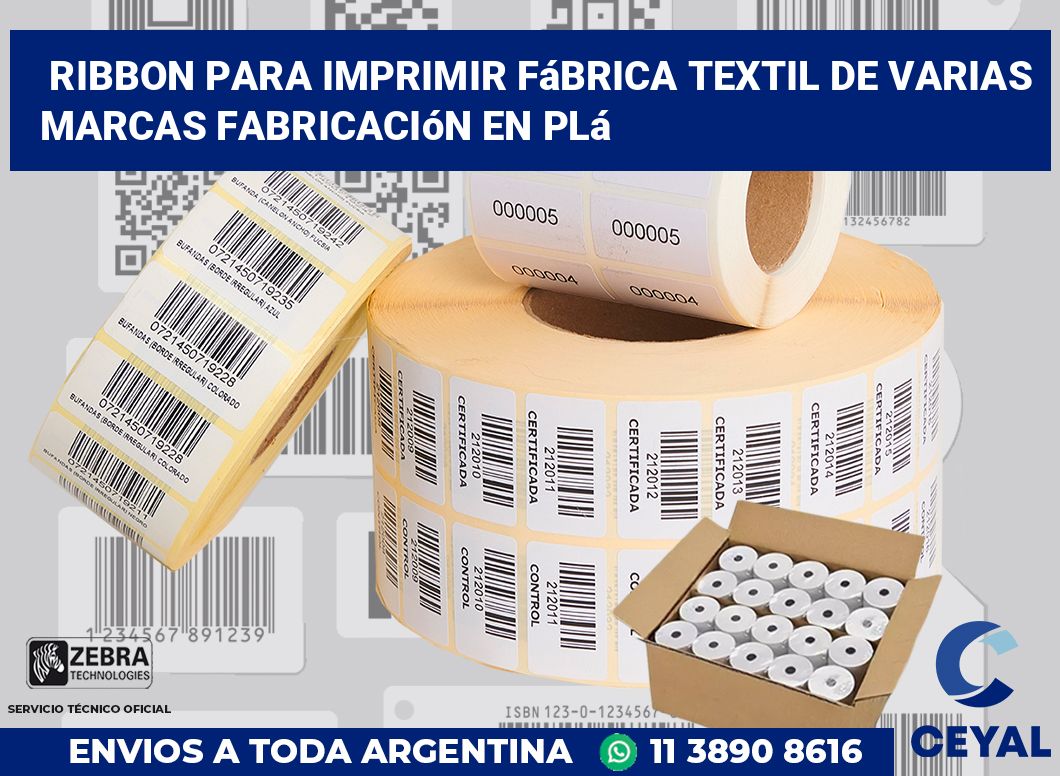 Ribbon para imprimir Fábrica textil de varias marcas Fabricación en plá