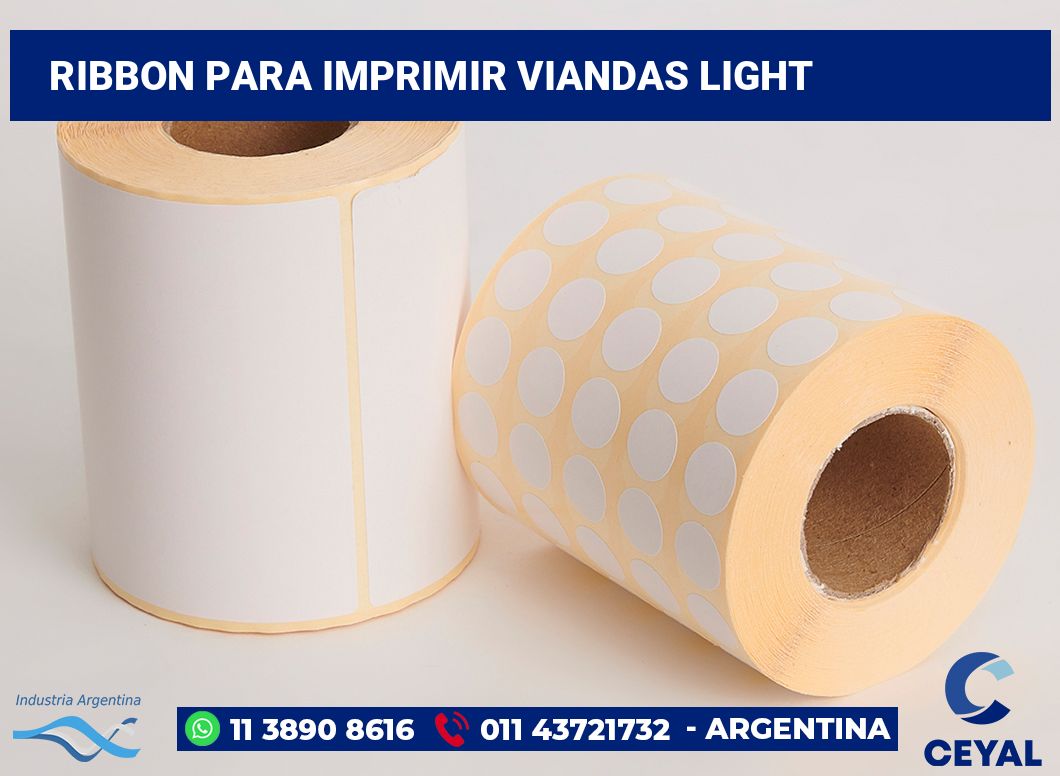 Ribbon para imprimir Viandas light