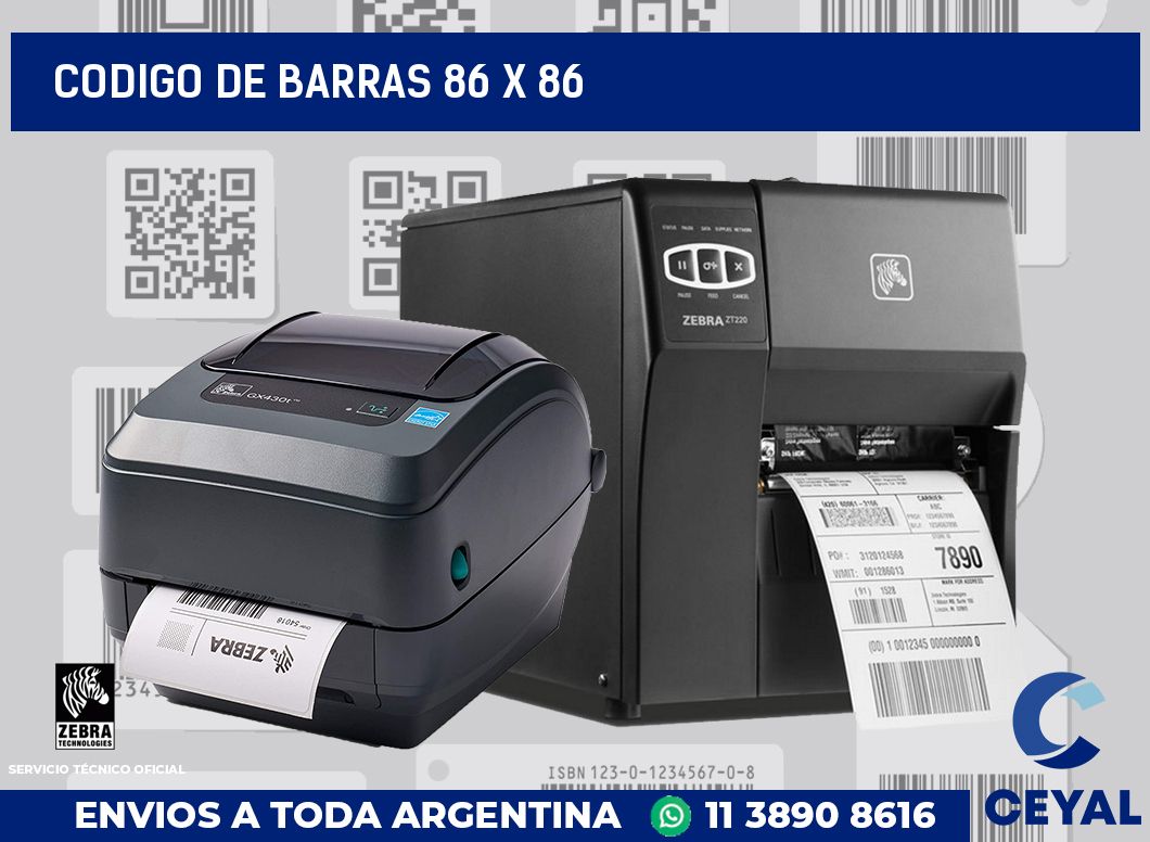 codigo de barras 86 x 86