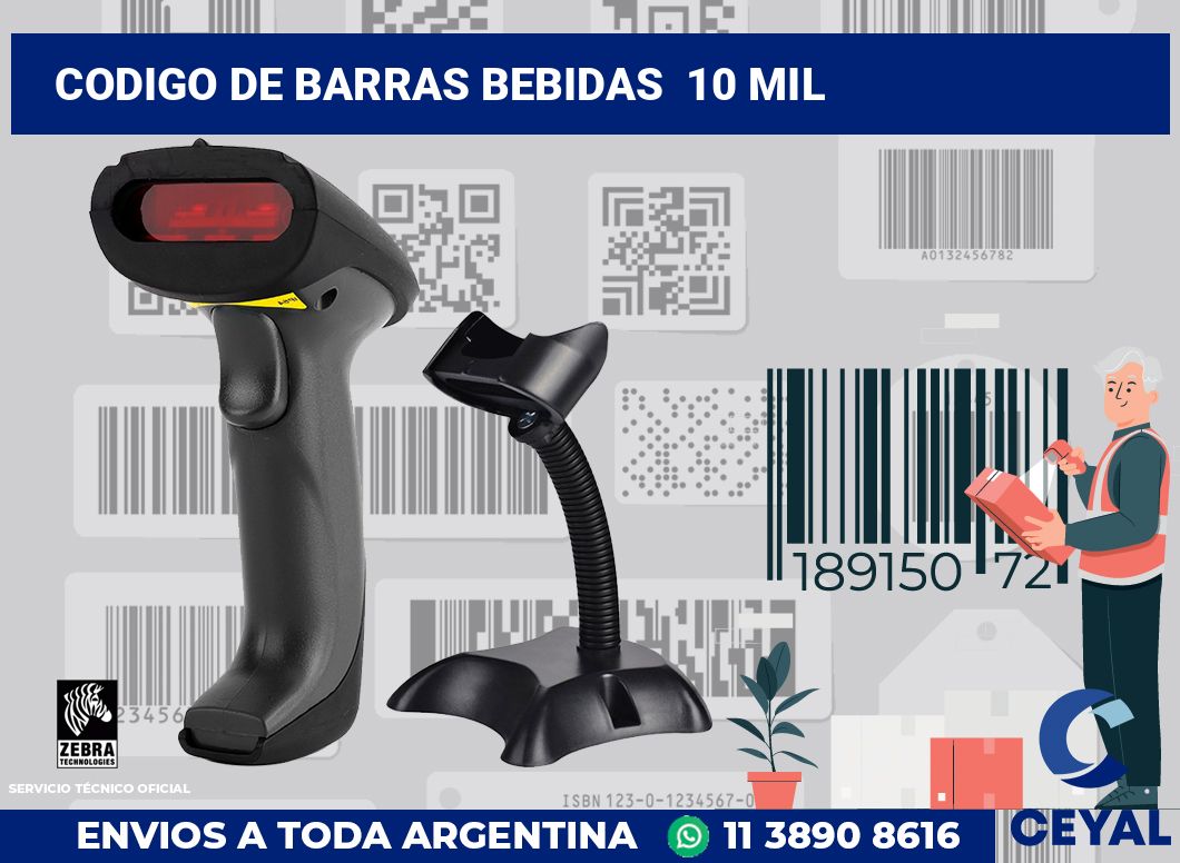 codigo de barras bebidas  10 mil