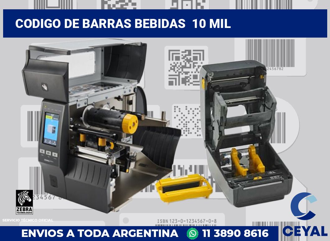 codigo de barras bebidas  10 mil