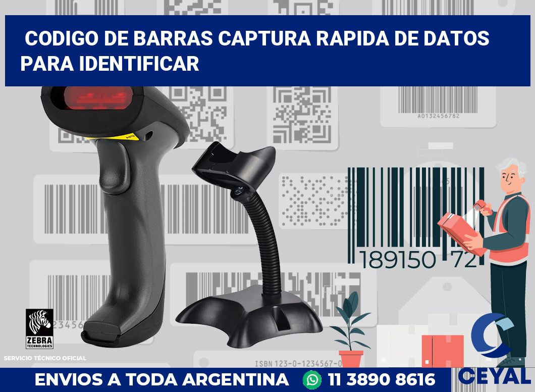 codigo de barras captura rapida de datos  para identificar