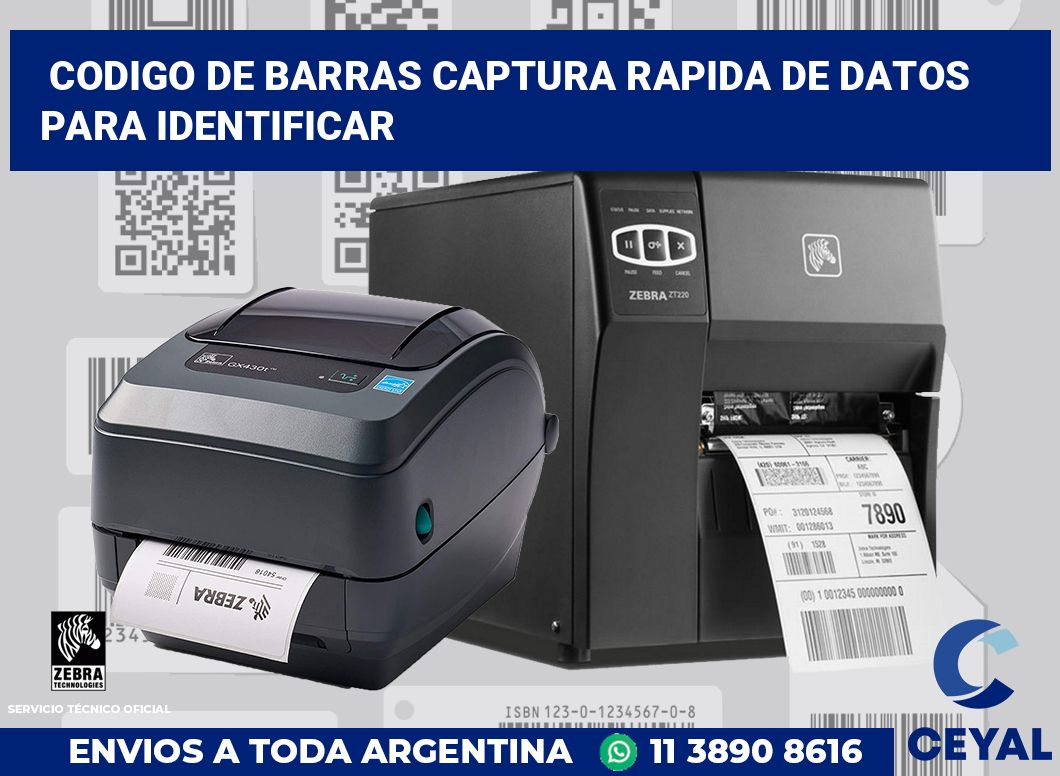 codigo de barras captura rapida de datos  para identificar