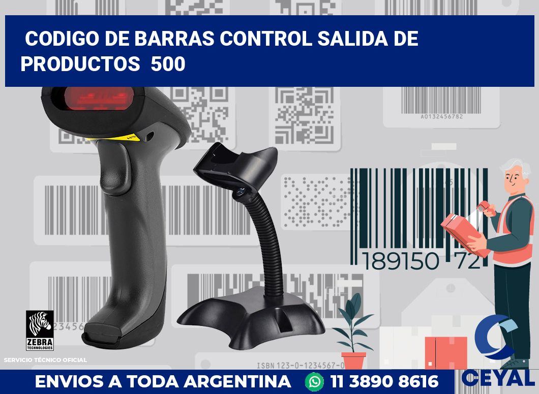 codigo de barras control salida de productos  500