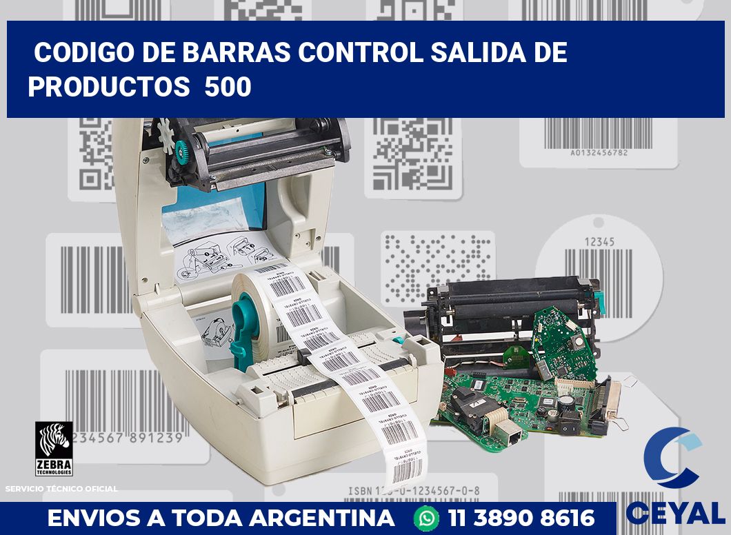 codigo de barras control salida de productos  500