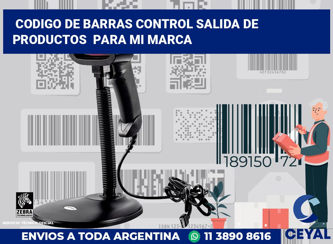 codigo de barras control salida de productos  para mi marca