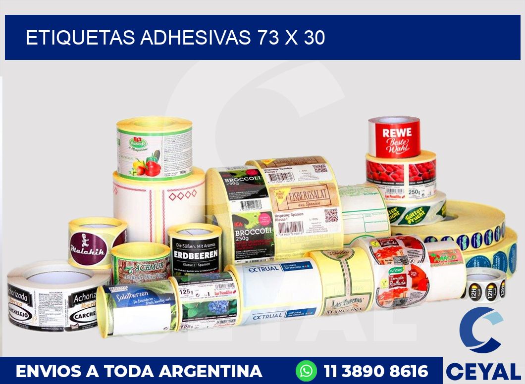 etiquetas adhesivas 73 x 30