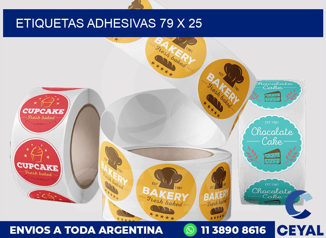 etiquetas adhesivas 79 x 25