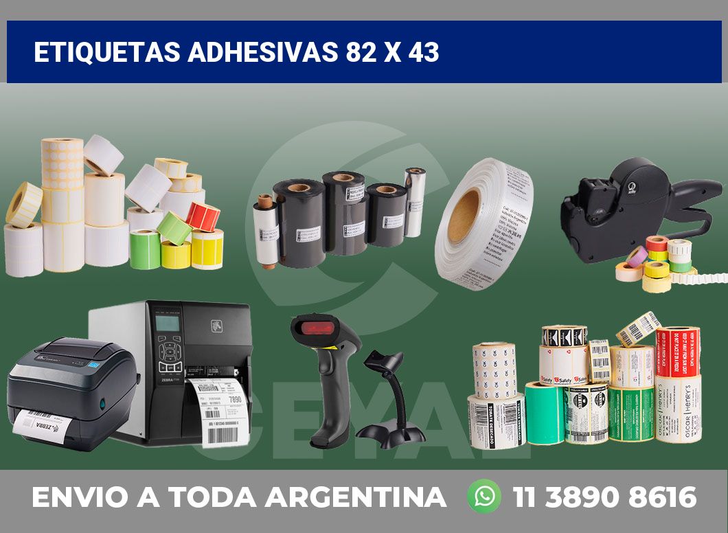 etiquetas adhesivas 82 x 43