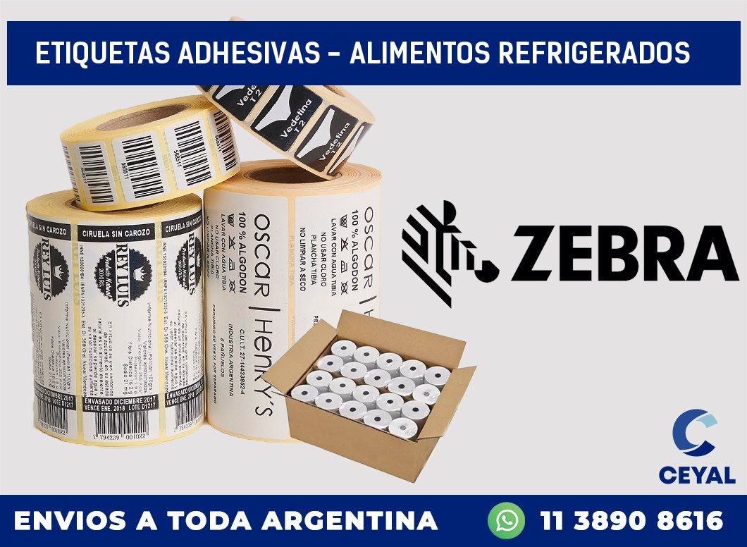 etiquetas adhesivas – alimentos refrigerados