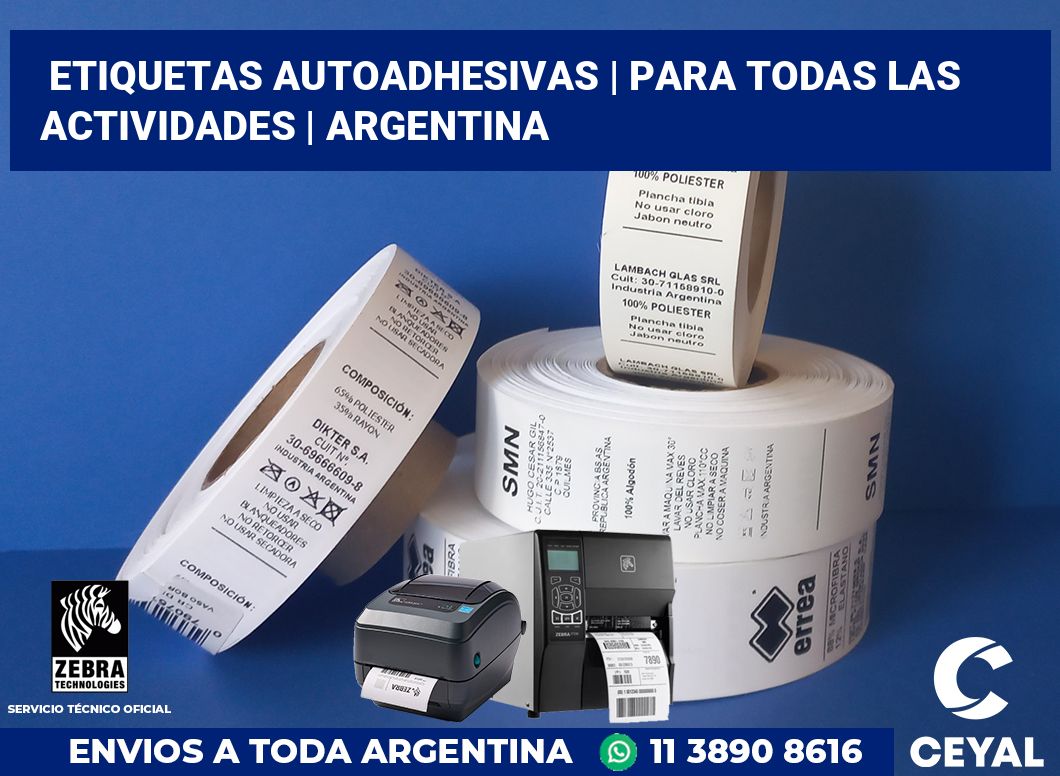 etiquetas autoadhesivas | Para todas las actividades | Argentina