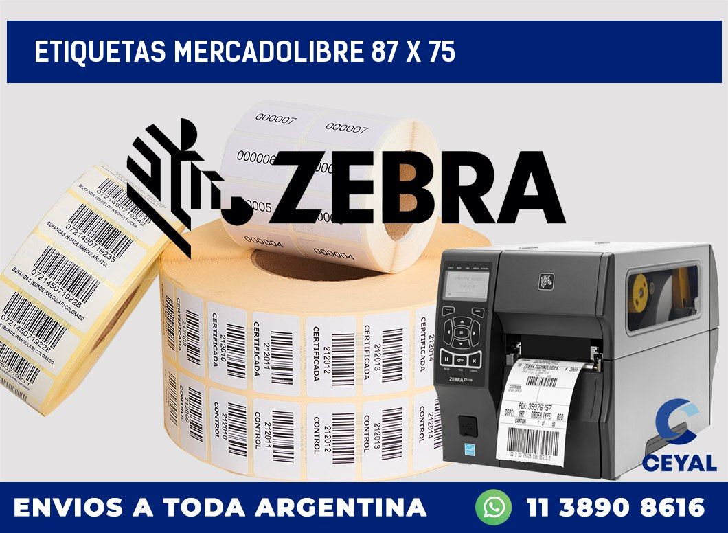 etiquetas mercadolibre 87 x 75