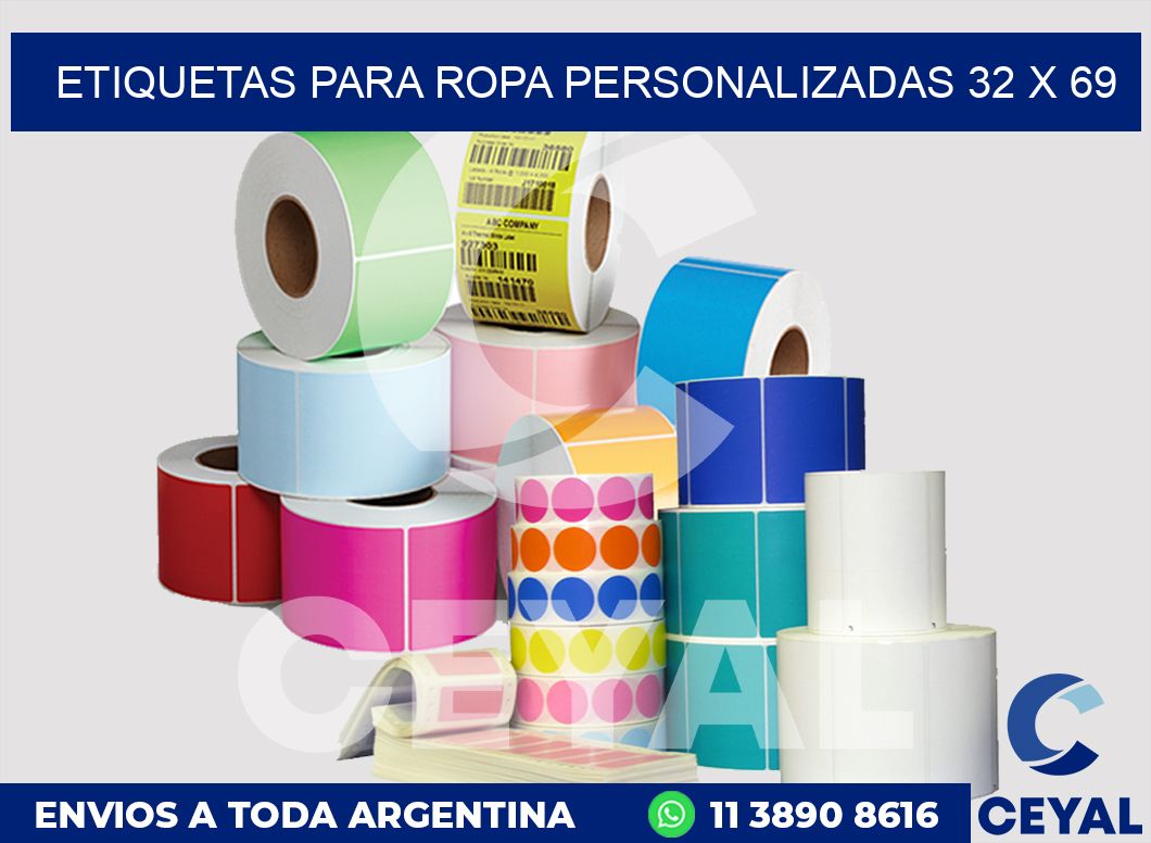 etiquetas para ropa personalizadas 32 x 69