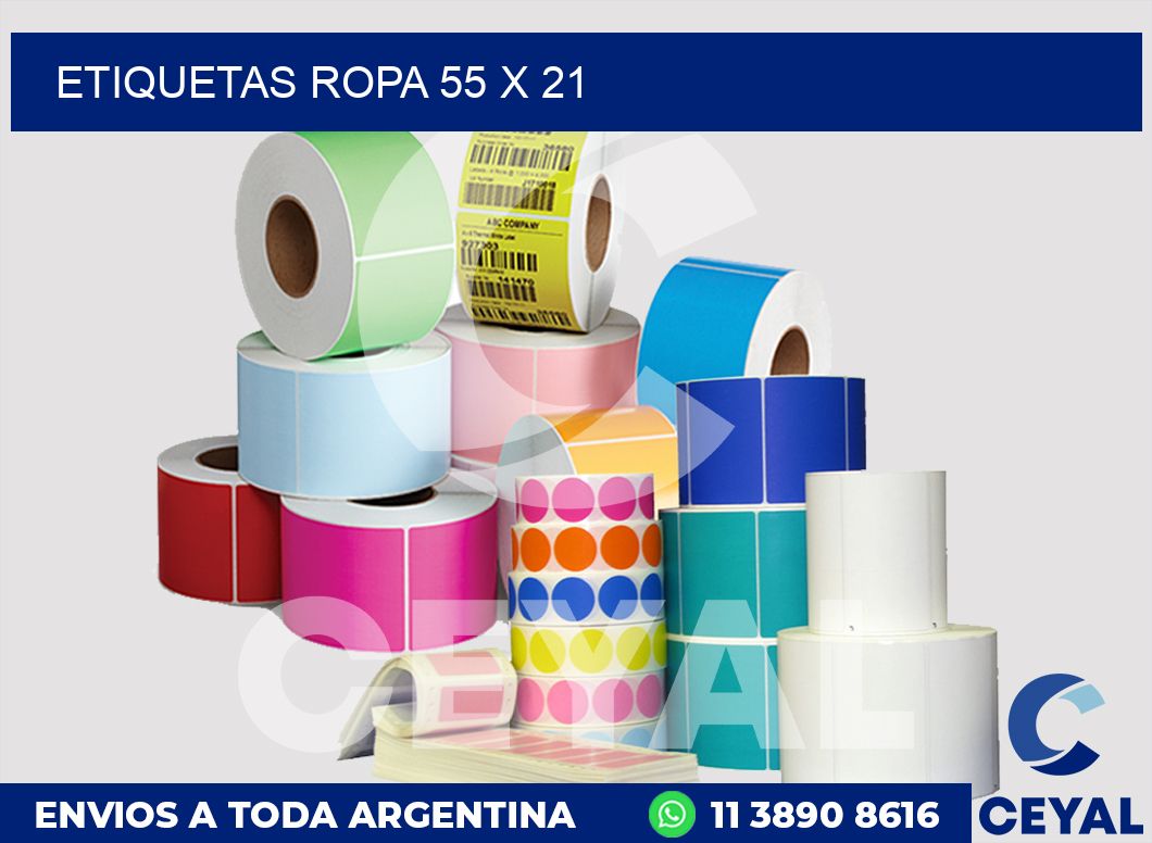 etiquetas ropa 55 x 21