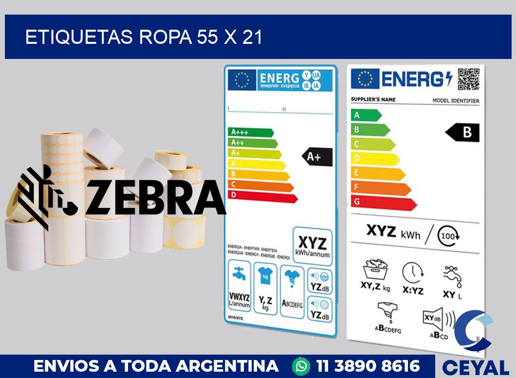 etiquetas ropa 55 x 21