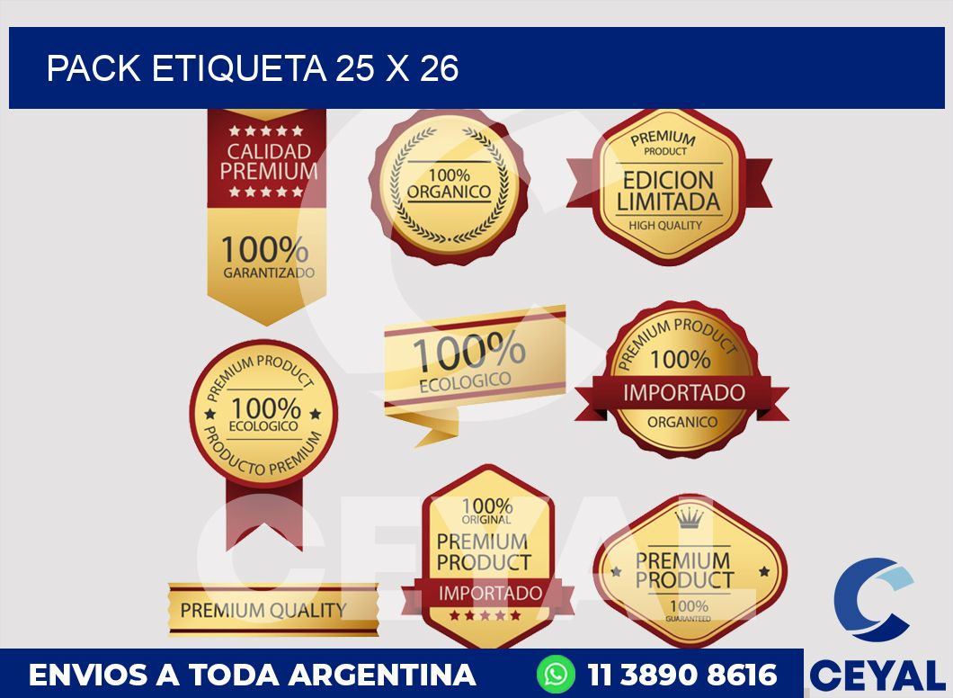 pack etiqueta 25 x 26