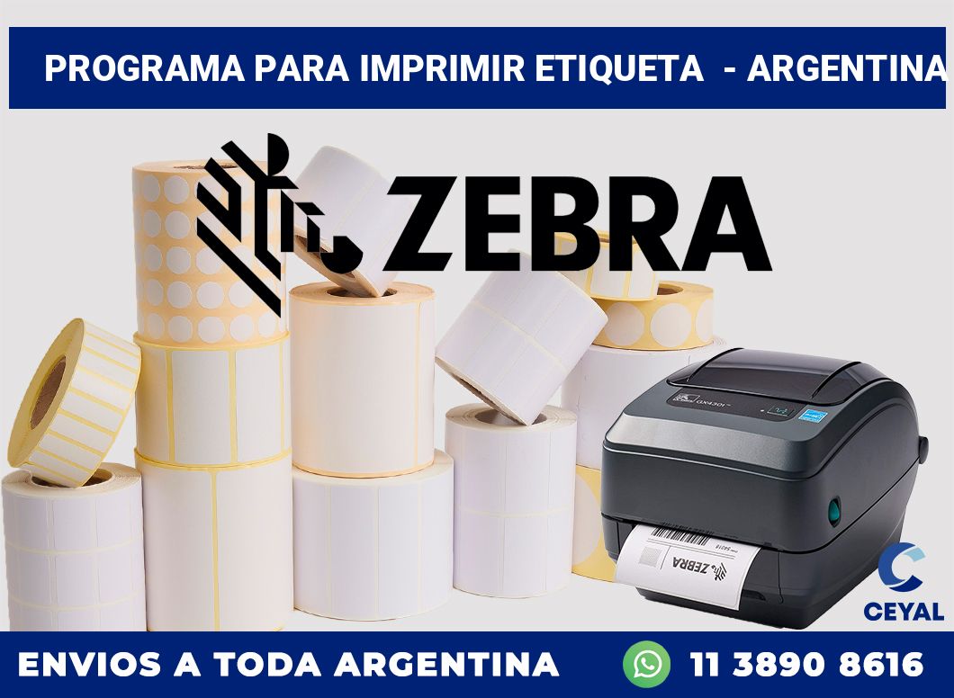 programa para imprimir etiqueta  – Argentina