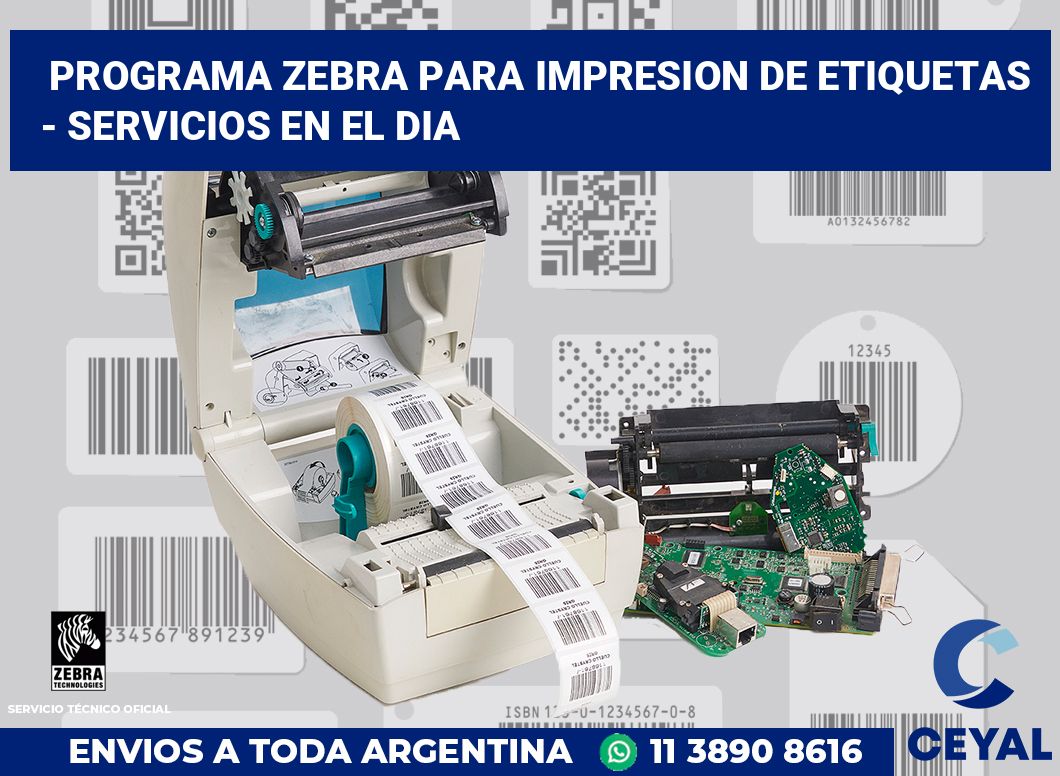 programa zebra para impresion de etiquetas  - Servicios en el dia