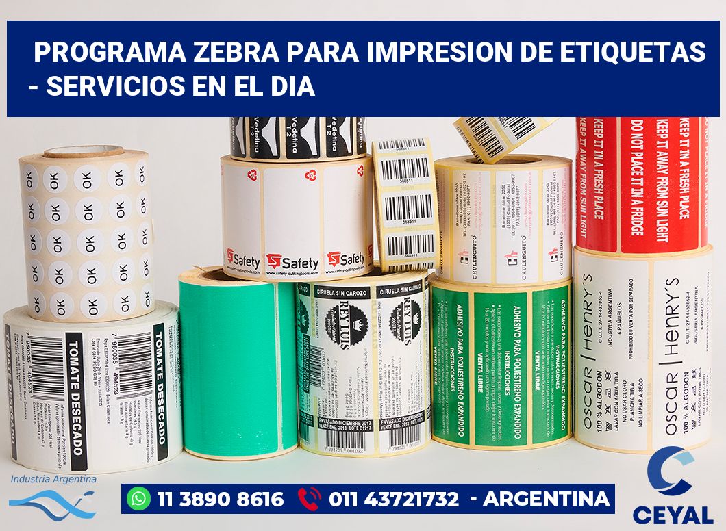 programa zebra para impresion de etiquetas  - Servicios en el dia