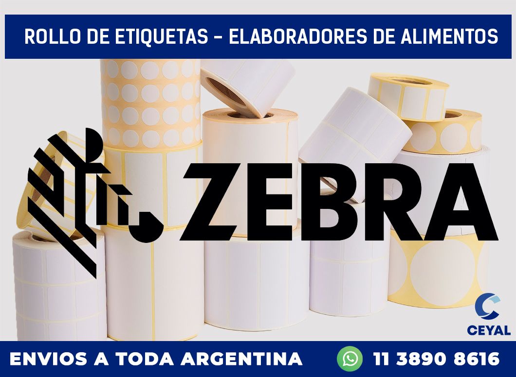 rollo de etiquetas – elaboradores de alimentos