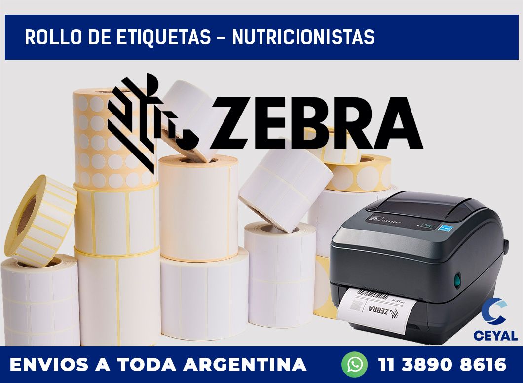 rollo de etiquetas – nutricionistas