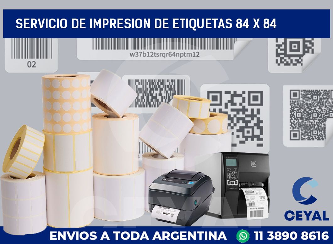 servicio de impresion de etiquetas 84 x 84