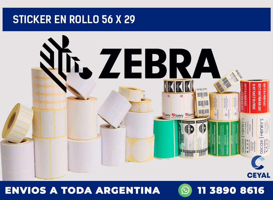 sticker en rollo 56 x 29