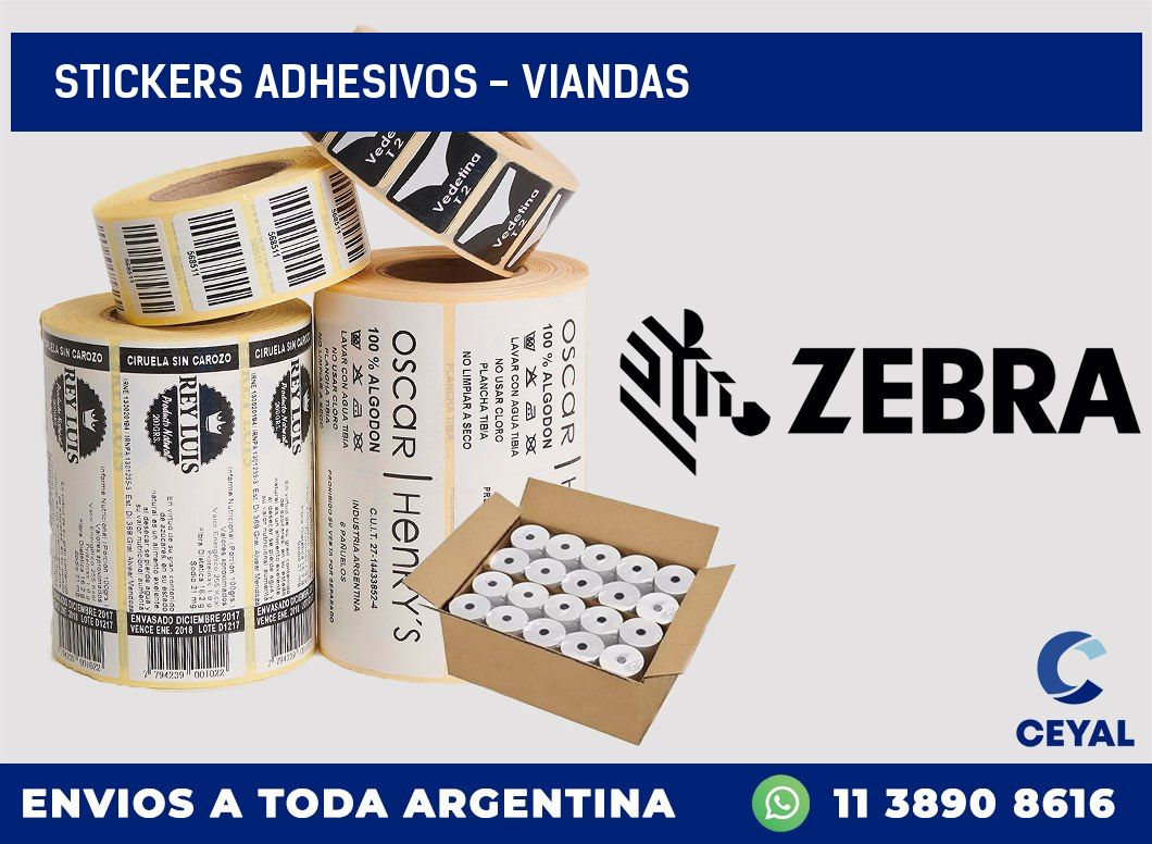 stickers adhesivos - Viandas