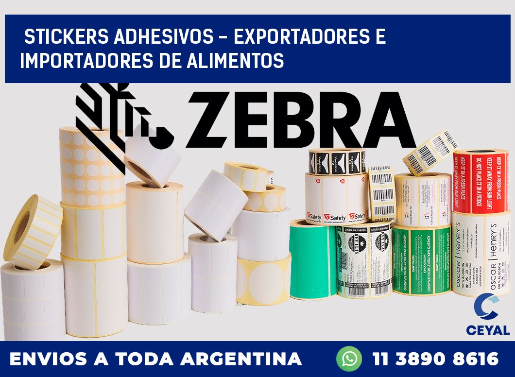 stickers adhesivos – exportadores e importadores de alimentos