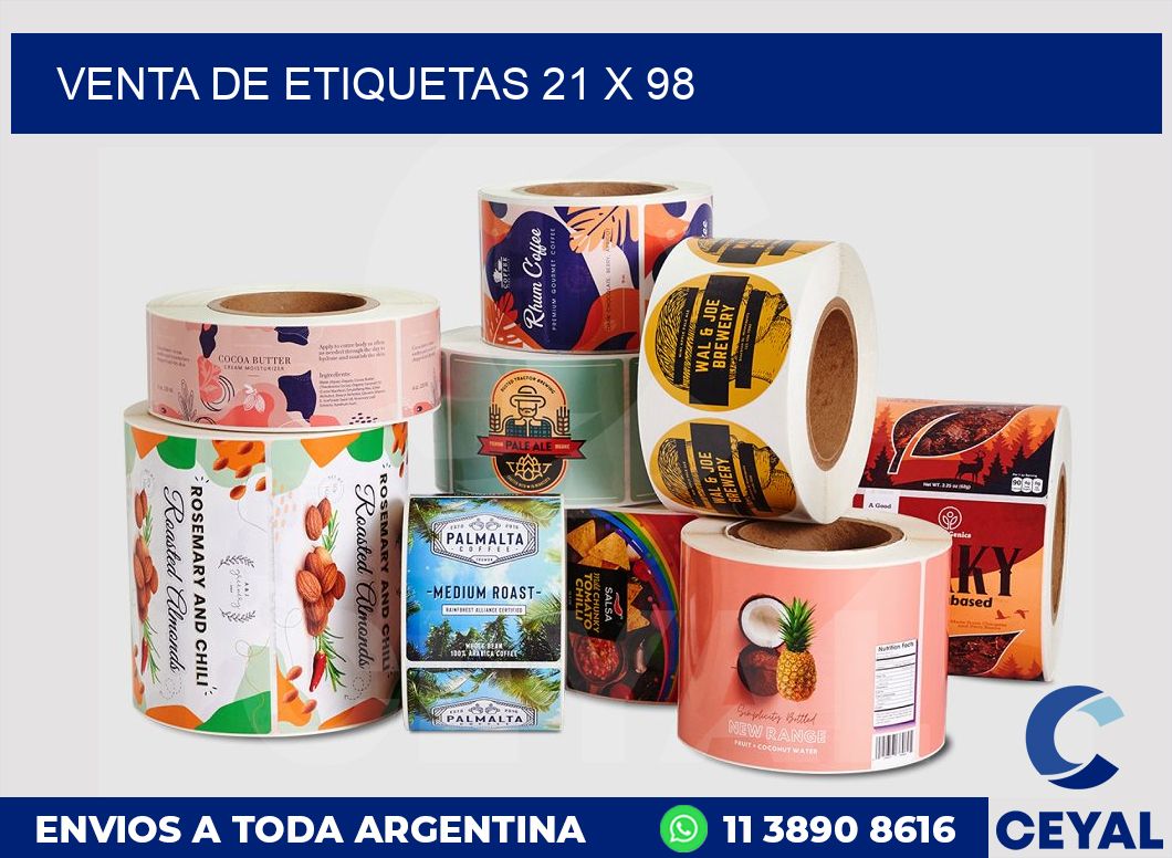 venta de etiquetas 21 x 98