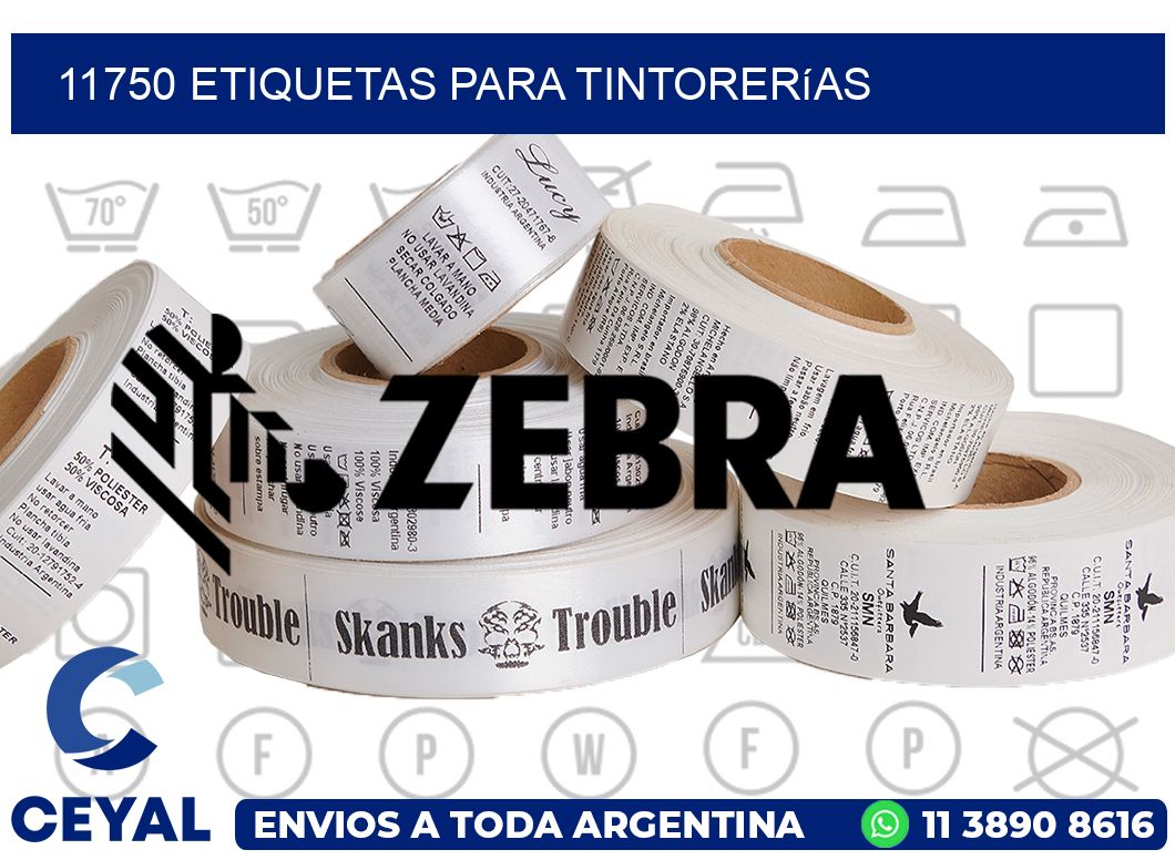11750 Etiquetas para tintorerías