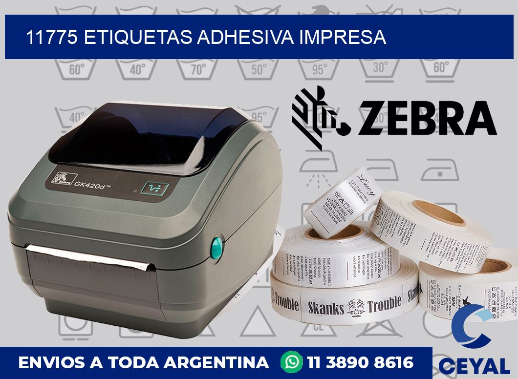 11775 etiquetas adhesiva impresa
